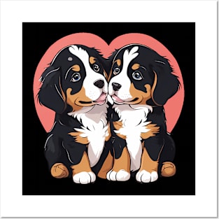 bernese mountain dog Posters and Art